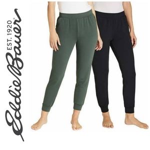 Eddie Bauer 2 Pack Fleece Lounge Joggers Green and Black Small